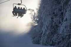 A cold lift in the morning